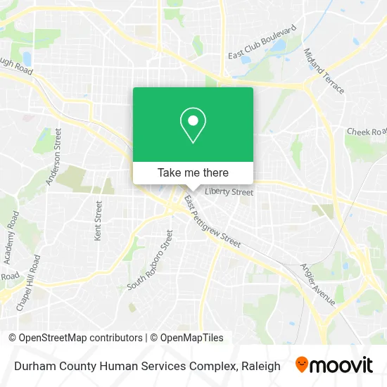 Durham County Human Services Complex map