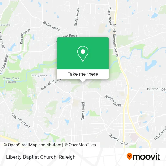Liberty Baptist Church map