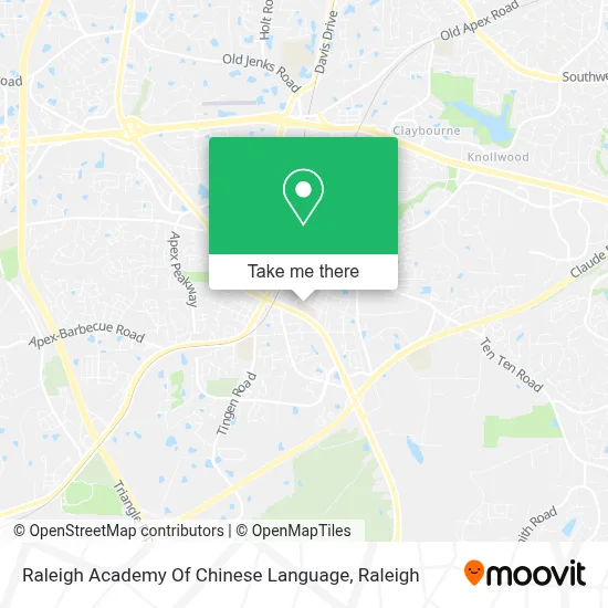 Raleigh Academy Of Chinese Language map