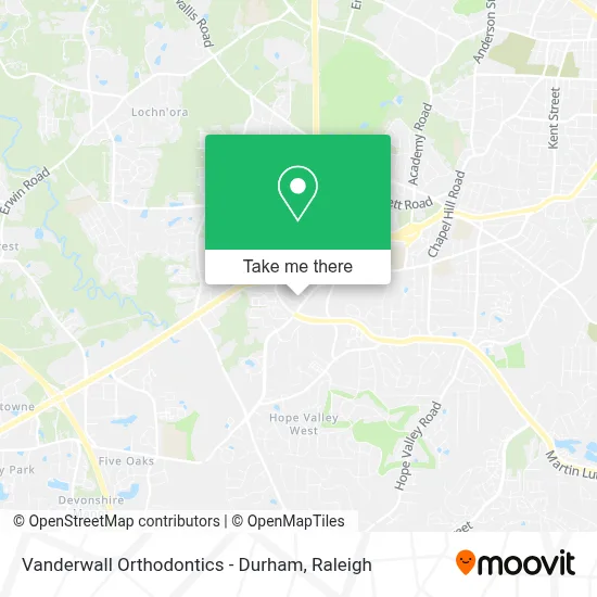 Vanderwall Orthodontics - Durham map
