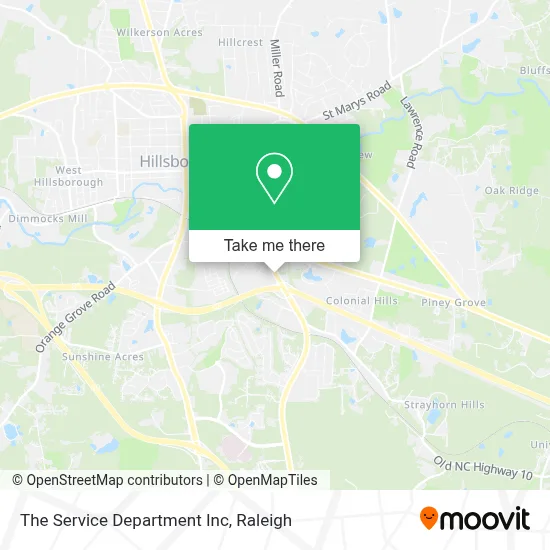 The Service Department Inc map