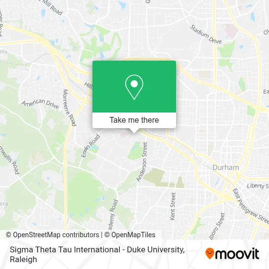 Sigma Theta Tau International - Duke University map