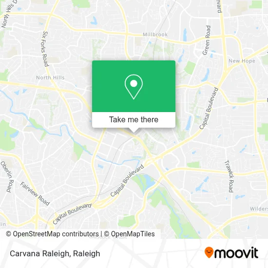 Carvana Raleigh map