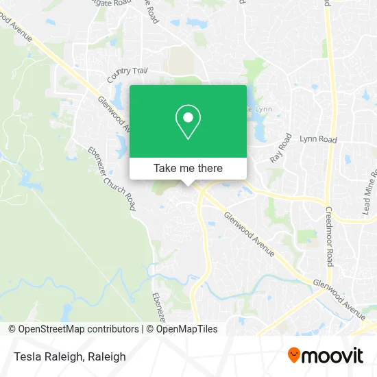 Tesla Raleigh map