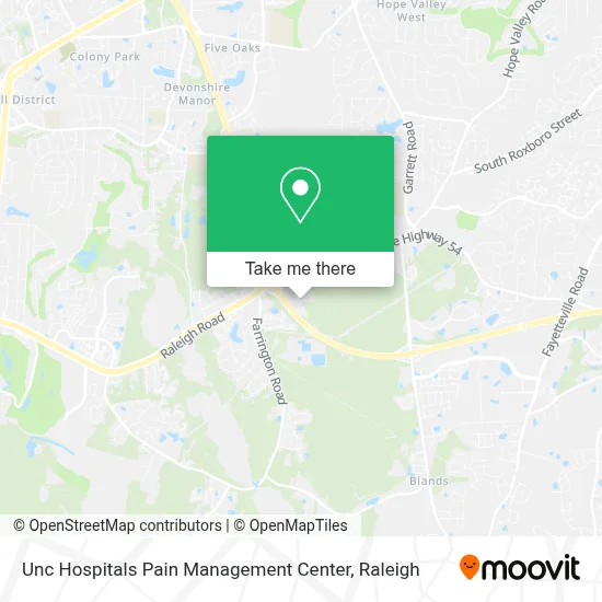 Unc Hospitals Pain Management Center map