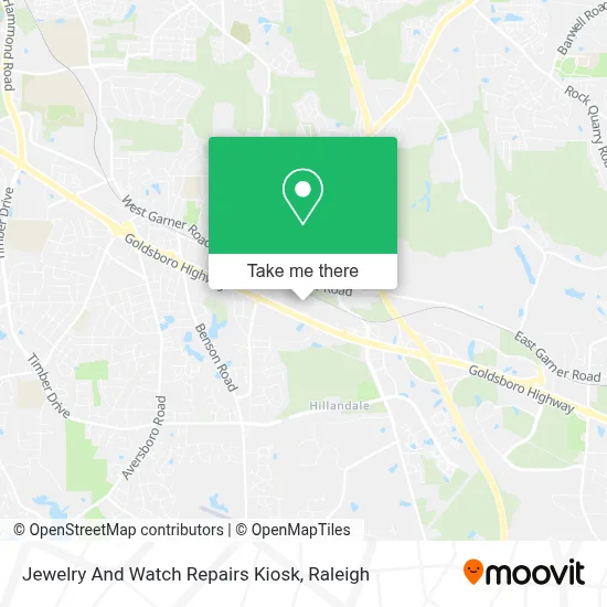 Jewelry And Watch Repairs Kiosk map
