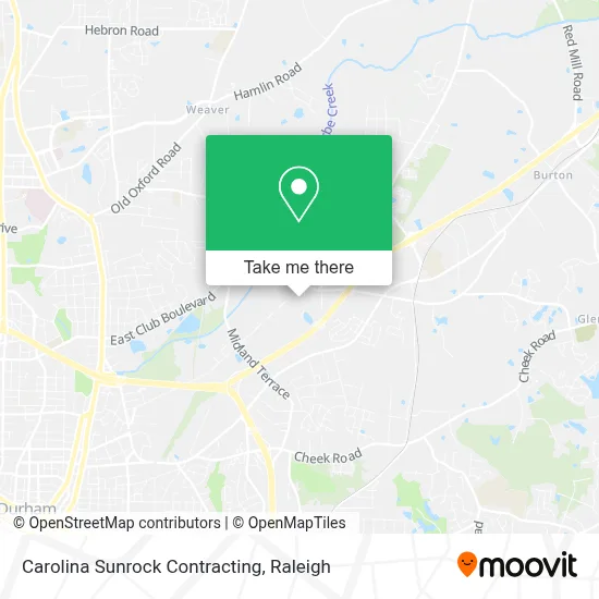 Carolina Sunrock Contracting map