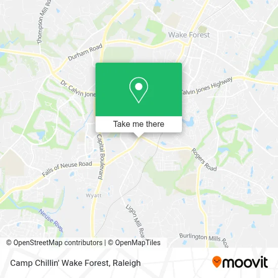 Mapa de Camp Chillin' Wake Forest