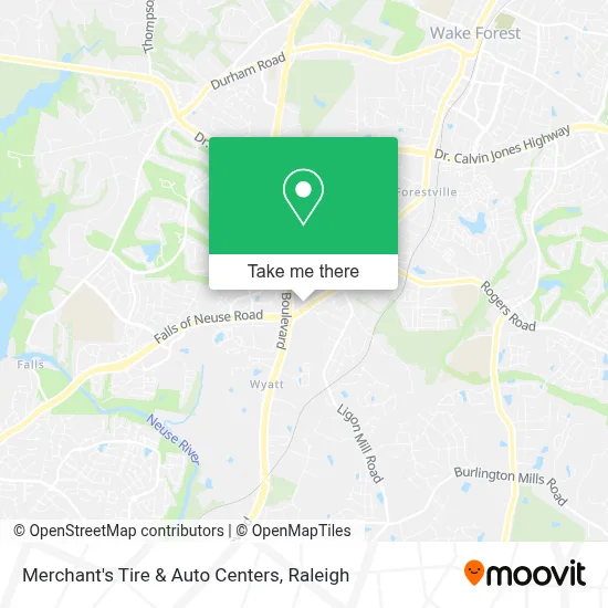 Merchant's Tire & Auto Centers map