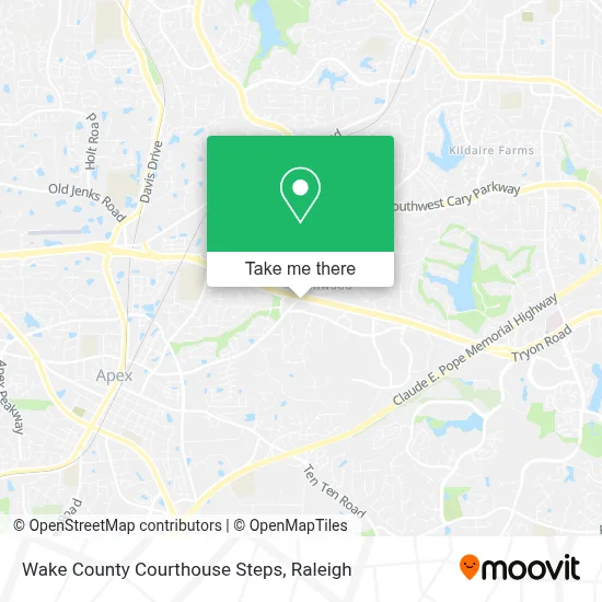 Wake County Courthouse Steps map