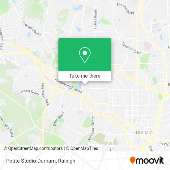 Petite Studio Durham map