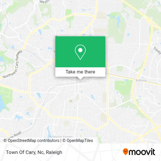 Town Of Cary, Nc map