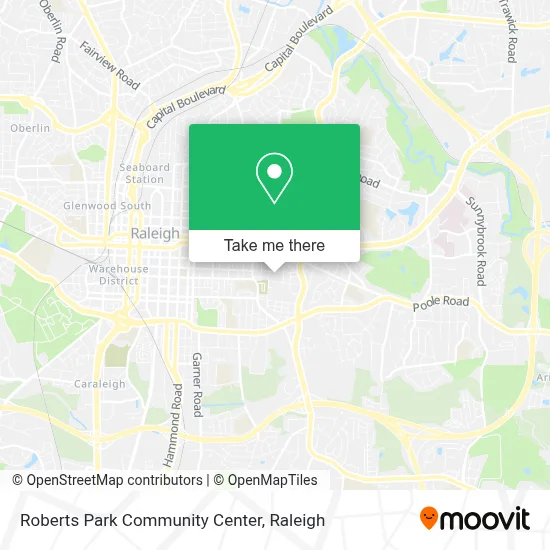 Roberts Park Community Center map