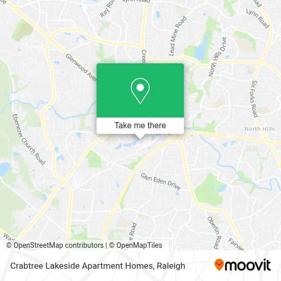 Crabtree Lakeside Apartment Homes map