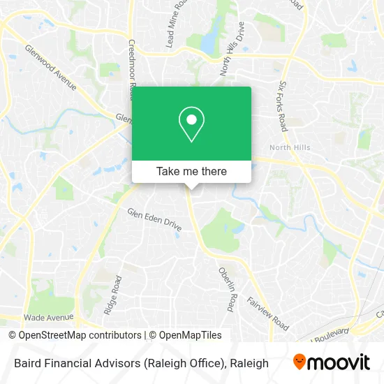 Baird Financial Advisors (Raleigh Office) map