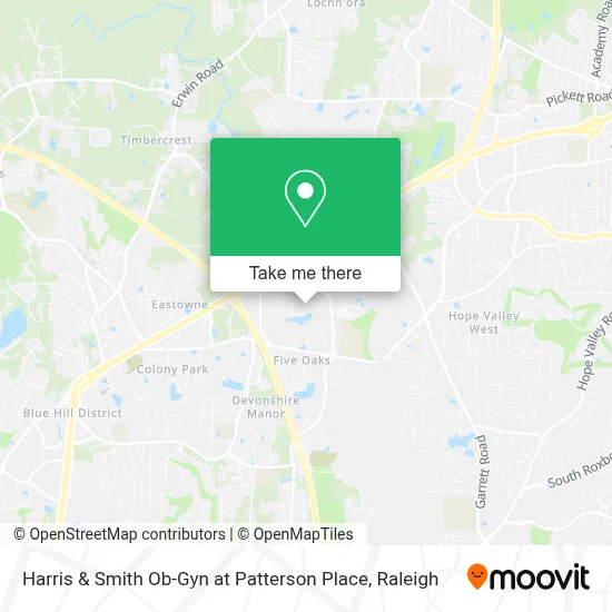 Harris & Smith Ob-Gyn at Patterson Place map