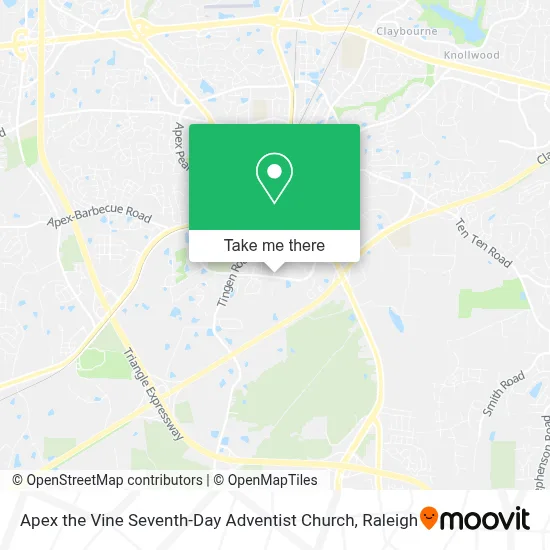 Apex the Vine Seventh-Day Adventist Church map