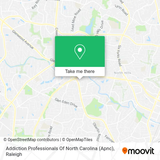 Addiction Professionals Of North Carolina (Apnc) map