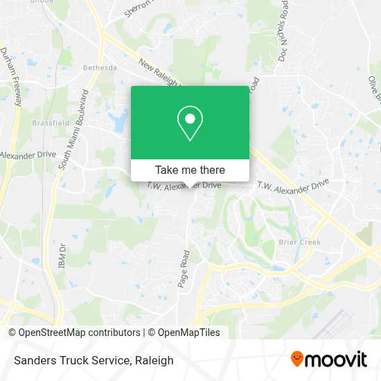 Sanders Truck Service map