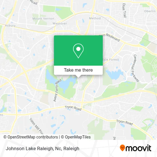Johnson Lake Raleigh, Nc map