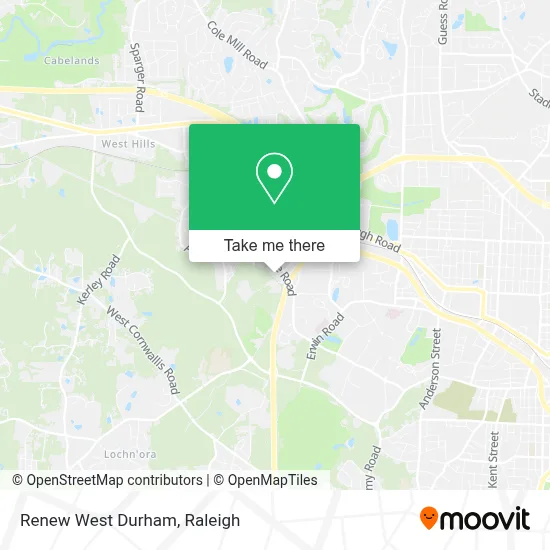 Renew West Durham map