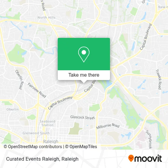 Curated Events Raleigh map