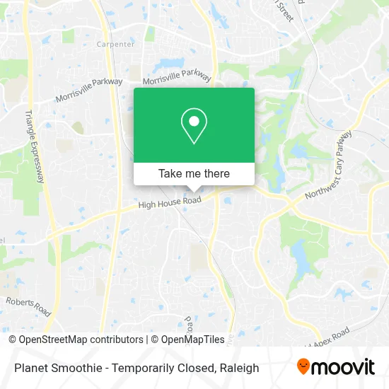 Planet Smoothie - Temporarily Closed map