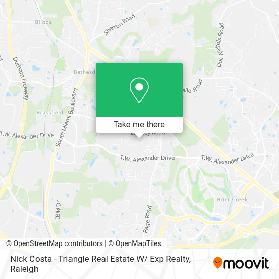 Nick Costa - Triangle Real Estate W/ Exp Realty map