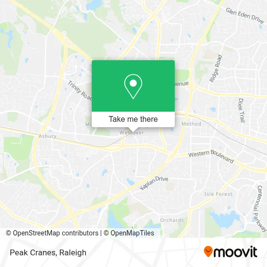 Peak Cranes map