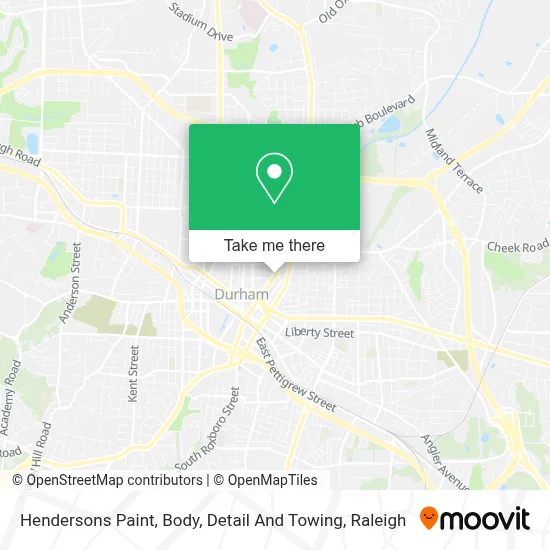 Hendersons Paint, Body, Detail And Towing map