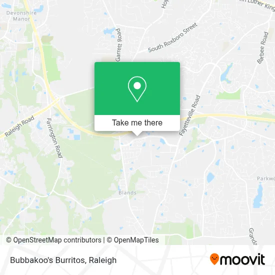 Bubbakoo's Burritos map