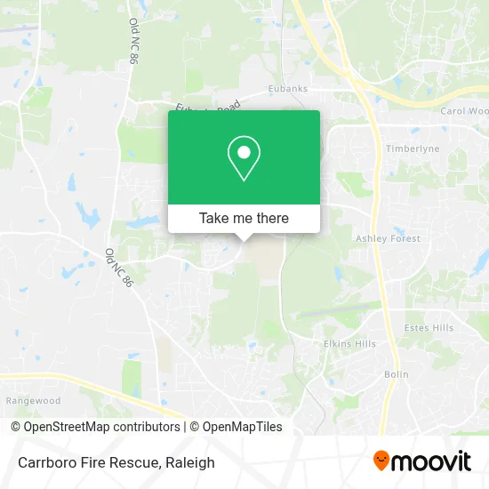 Carrboro Fire Rescue map