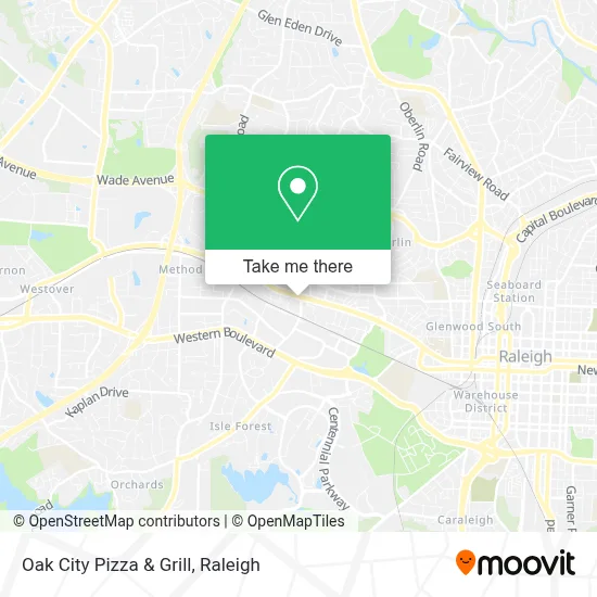 Oak City Pizza & Grill map