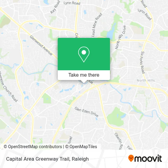 Capital Area Greenway Trail map