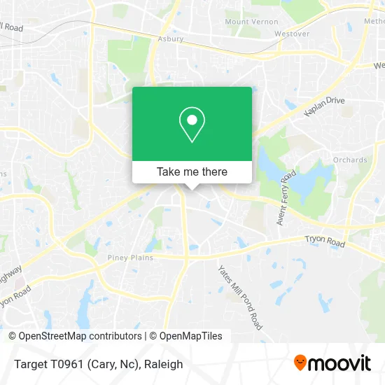 Target T0961 (Cary, Nc) map