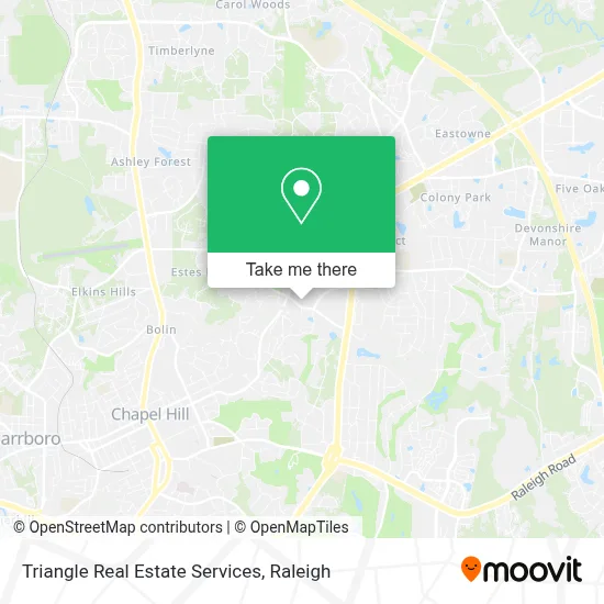 Triangle Real Estate Services map