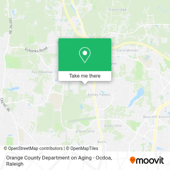 Orange County Department on Aging - Ocdoa map