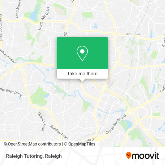 Raleigh Tutoring map