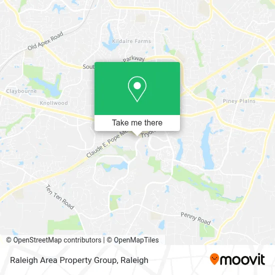 Raleigh Area Property Group map