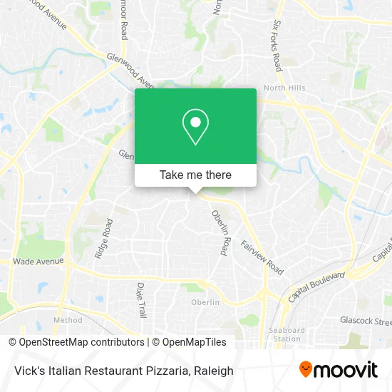 Vick's Italian Restaurant Pizzaria map
