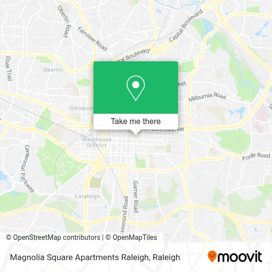 Magnolia Square Apartments Raleigh map