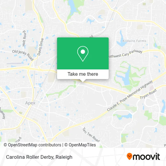 Carolina Roller Derby map