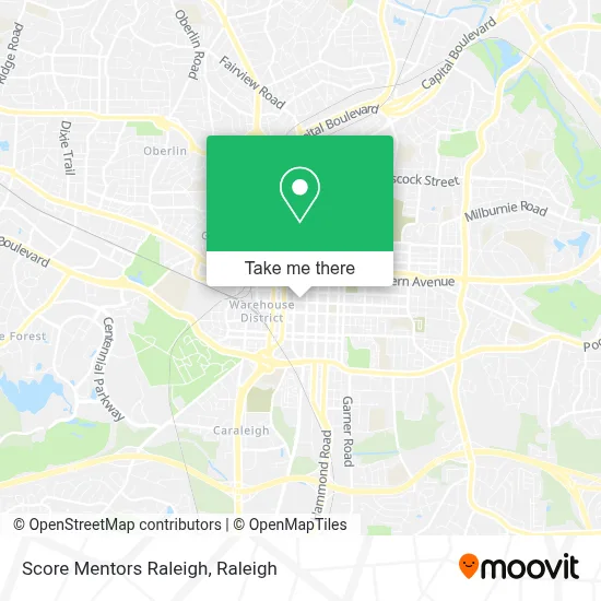 Score Mentors Raleigh map