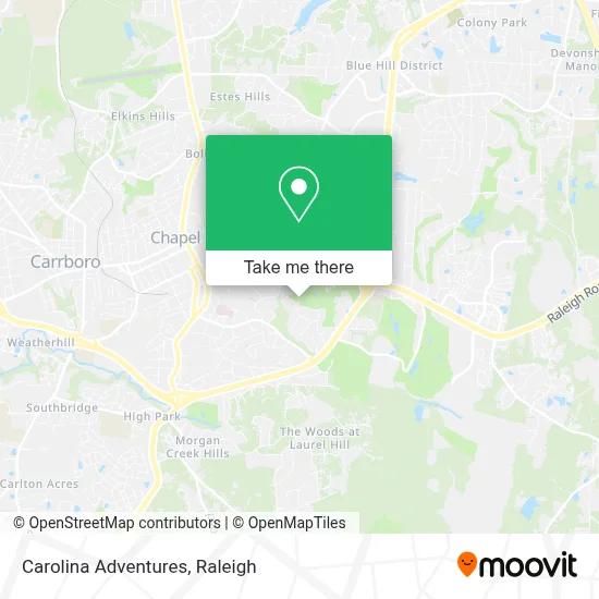 Carolina Adventures map
