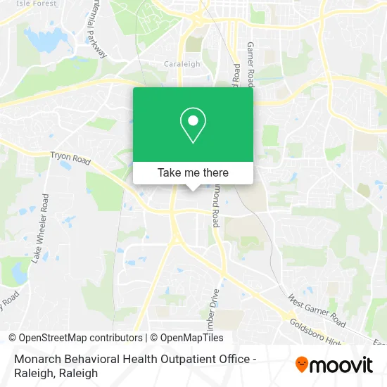 Monarch Behavioral Health Outpatient Office - Raleigh map