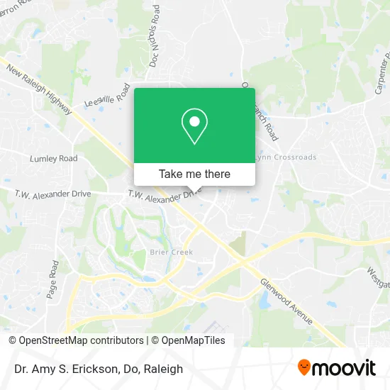 Dr. Amy S. Erickson, Do map