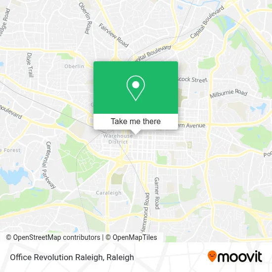 Office Revolution Raleigh map
