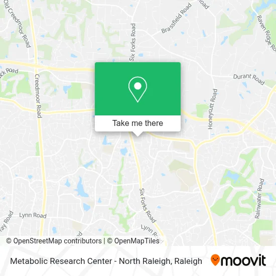 Metabolic Research Center - North Raleigh map