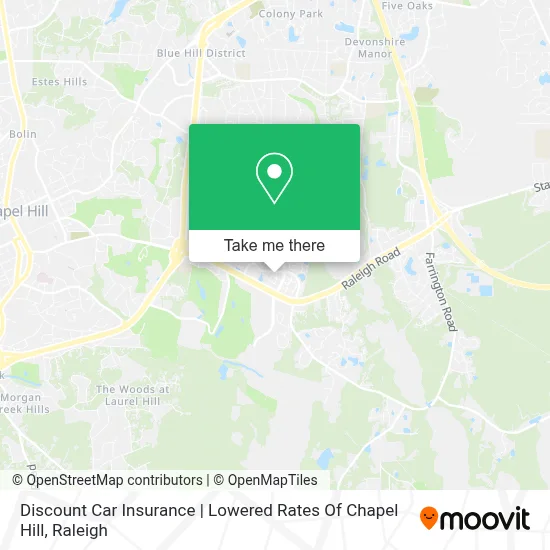 Discount Car Insurance | Lowered Rates Of Chapel Hill map
