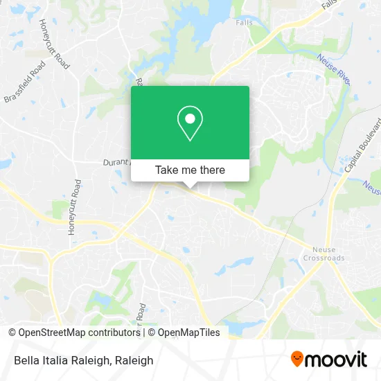 Bella Italia Raleigh map